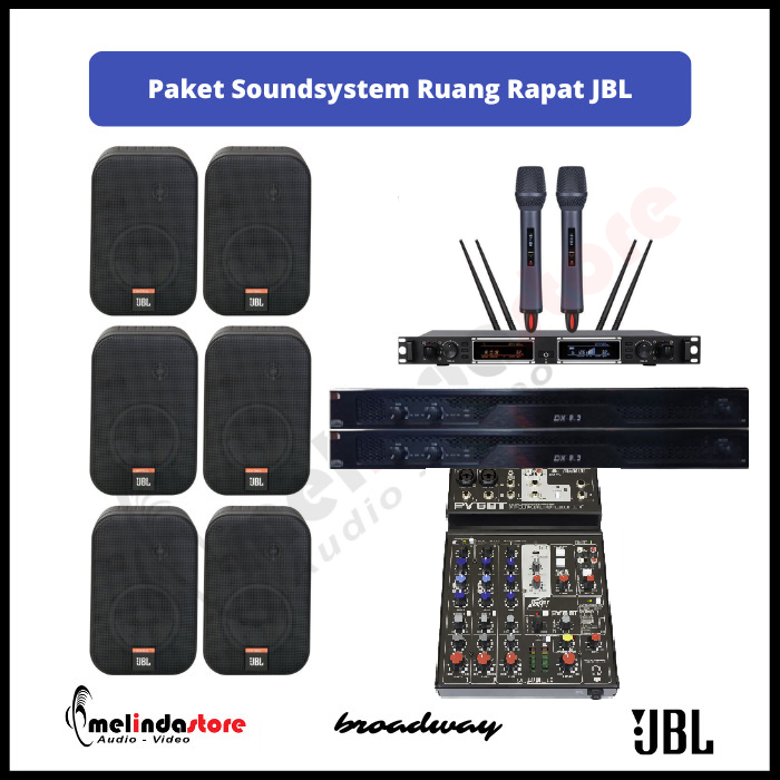 Paket Sound System Ruang Rapat Speaker JBL - 100m2 A